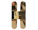 Atlantic UK AGB Eclipse Fire Rated Adjustable Concealed Hinge, Polished Brass - AGBH32PB
