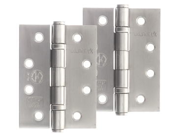 Atlantic 4 Inch Solid Steel Ball Bearing Hinges Grade 13, Satin Stainless Steel - AH1433SSS (sold in pairs)
