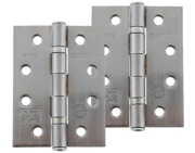 Atlantic 4 Inch Fire Rated Ball Bearing Hinges Grade 11, Satin Chrome - AHG111433SC (sold in pairs)