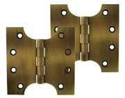 Atlantic Parliament Hinges (4 Inch), Antique Brass - APH424AB (sold in pairs)