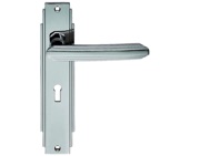 Carlisle Brass Art Deco Style Door Handles, Polished Chrome - ADR011CP (sold in pairs)