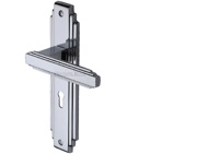 Heritage Brass Astoria Art Deco Style Door Handles, Polished Chrome - AST5900-PC (sold in pairs)