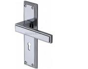 Heritage Brass Atlantis Art Deco Style Door Handles, Polished Chrome - ATL5700-PC (sold in pairs)