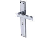Heritage Brass Atlantis Art Deco Style Long Door Handles, Polished Chrome - ATL6700-PC (sold in pairs)