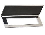 Prima Horizontal Internal Door Tidy With Draught Excluder (260mm x 88mm OR 310mm x 115mm), Polished Chrome - BC2012