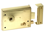 Prima Rim Latch With Locking Snib (110mm x 82mm), Polished Brass - BH1000PB