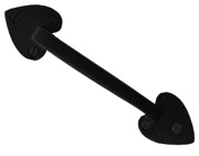 Cardea Ironmongery Gothic Door Pull Handle (203mm), Black Iron - BI104