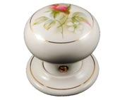 Chatsworth Floral Porcelain Mortice Door Knobs, Angelique - BUL602-7-ANG (sold in pairs)