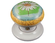 Chatsworth Floral Porcelain Mortice Door Knobs, Springtime - BUL602-7-SPR (sold in pairs)