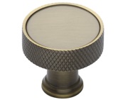 Heritage Brass Florence Knurled Cabinet Knob, Antique Brass - C4648-AT