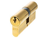 Atlantic UK AGB Euro Profile 5 Pin Double Cylinder (30mm/30mm OR 35mm/35mm), Polished Brass - C603012525