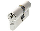 Atlantic UK AGB Euro Profile 5 Pin Double Cylinder (30mm/30mm OR 35mm/35mm), Satin Chrome - C603322525
