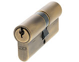 Atlantic UK AGB Euro Profile 5 Pin Double Cylinder (30mm/30mm OR 35mm/35mm), Matt Antique Brass - C603722525