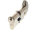 Atlantic UK AGB Euro Profile 5 Pin Cylinder Key & Turn (30mm/30mm OR 35mm/35mm), Polished Nickel - C620062525