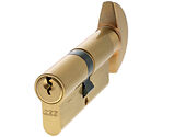 Atlantic UK AGB Euro Profile 5 Pin Cylinder Key & Turn (30mm/30mm OR 35mm/35mm), Satin Brass - C620082525