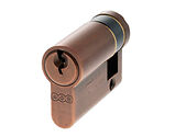Atlantic UK AGB Euro Profile 5 Pin Single Cylinder (30mm/10mm OR 35mm/15mm), Copper - C630020525