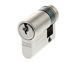 Atlantic UK AGB Euro Profile 5 Pin Single Cylinder (30mm/10mm OR 35mm/15mm), Satin Chrome - C630320525