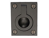 Heritage Brass Flush Ring Cabinet Pull (38mm x 50mm OR 50mm x 63mm), Matt Bronze - C6337-MB
