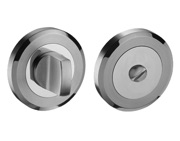 Access Hardware Dual Finish Bevelled Edge Turn & Release, Polished & Satin Stainless Steel - C90