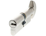 Atlantic UK AGB Euro Profile 15 Pin Cylinder Key & Turn (35mm/35mm OR 40mm/40mm), Satin Chrome - CA20323030