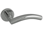 Consort Arc Lever On Round Rose, Polished Stainless Steel Door Handles - CH599PSS (sold in pairs)