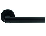 Eurospec Julian Mitred Stainless Steel Door Handles - Matt Black Stainless Steel - CSL1192MB (sold in pairs)