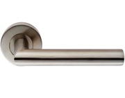 Eurospec Julian Oval Mitred Stainless Steel Door Handles - Grade 304 Satin Stainless Steel - CSL1195 (sold in pairs)