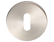Eurospec Standard Profile Stainless Steel Escutcheons (6mm Rose), Satin Stainless Steel - CSP1006SSS