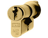 Eurospec MP10 Euro Profile British Standard 10 Pin Cylinders And Turn, (Various Sizes) Polished Brass - CYH713PB