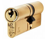 Eurospec MPx6 Euro Profile British Standard 6 Pin Off-Set Double Cylinders (Various Sizes), Polished Brass - CYX7123540PB