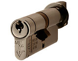 Eurospec MPX6 Euro Profile British Standard 6 Pin Cylinder & Turn (Various Sizes), Satin Chrome - CYX71370SC