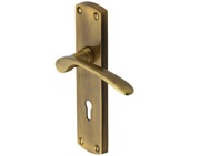 Heritage Brass Diplomat Antique Brass Door Handles - DIP7800-AT (sold in pairs)