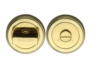 Heritage Brass Art Deco Style Round 53mm Diameter Turn & Release, Polished Brass Finish - ERD7030-PB