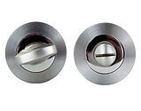 Intelligent Hardware Concealed Round Bathroom Turn & Release, Dual Finish Pearl Nickel & Satin Nickel - ESC.BATH.PNP/SNP
