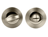 Intelligent Hardware Concealed Round Bathroom Turn & Release, Satin Nickel Plated - ESC.BATH.SNP
