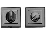 Intelligent Hardware Concealed Square Bathroom Turn & Release, Black Nickel Plate - ESC.BATH.SQ.BNP