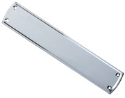 Zoo Hardware Fulton & Bray Stepped Finger Plate (382mm x 65mm), Polished Chrome - FB107CP