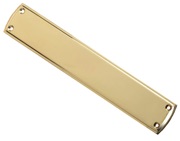 Zoo Hardware Fulton & Bray Stepped Finger Plate (382mm x 65mm), Polished Brass - FB107