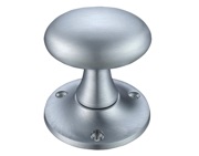 Zoo Hardware Fulton & Bray Oval Mortice Door Knobs, Satin Chrome - FB500SC (sold in pairs)