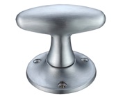 Zoo Hardware Fulton & Bray Extended Oval Mortice Door Knobs, Satin Chrome - FB503SC (sold in pairs)