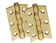 Access Hardware 3 Inch Steel Ball Bearing Door Hinges, Satin Brass - H302SB (sold in pairs)