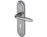 Heritage Brass Henley Apollo Finish, Polished Chrome & Satin Chrome Door Handles  - HEN1200-AP (sold in pairs)