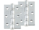Frelan Hardware 3 Inch Grade 7 Ball Bearing Hinges, Polished Stainless Steel - J9502PSS (sold in pairs)