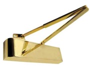 Frelan Hardware Contract Size 2-4 Overhead Door Closer With Matching Arm, Polished Brass - JD200PB