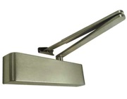 Frelan Hardware Slimline Architectural Size 2-5 Overhead Door Closer With Matching Arm (DDA Compliant), Silver Enamelled - JD300SE