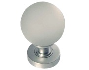 Frelan Hardware Frosted Ball Glass Mortice Door Knob, Satin Chrome - JH5204SC (sold in pairs)