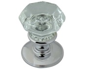 Frelan Hardware Flower-Octagonal Mortice Door Knob, Polished Chrome - JH7020PC (sold in pairs)
