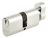 Frelan Hardware Oval Profile 5 Pin Double Cylinder & Turn (60mm, 70mm OR 80mm), Polished Chrome - JL60-OPCTPC