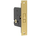 Frelan Hardware Burlington Sliding Door Bathroom Lock, Satin Brass - JL840SB