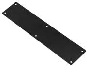 Frelan Hardware Plain Radius Corner Fingerplate (350mm OR 475mm), Matt Black - JMB81